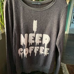 Wildfox “I Need Coffee” Sweater